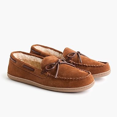 J. Crew Suede Moccasin Slippers Are on Sale for 75% Off