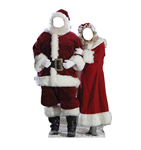 Santa and Mrs. Claus Life Size Cardboard Cutout Stand-In