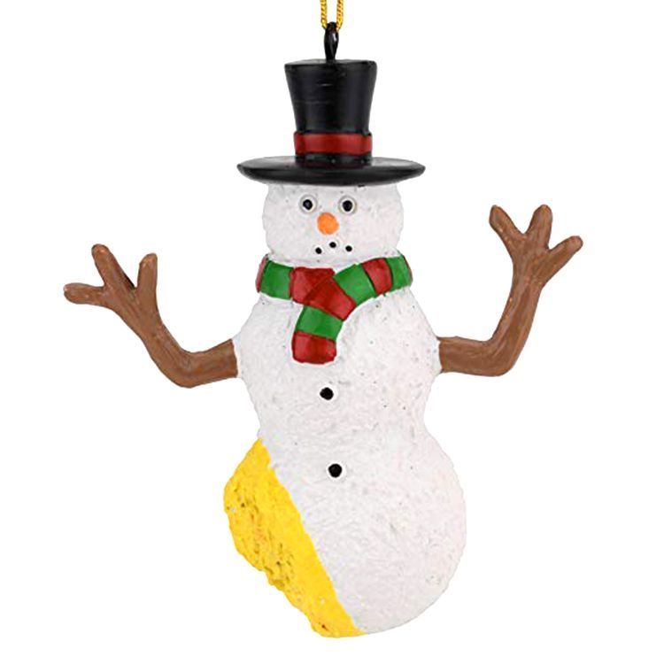 Tree Buddees Pee on Snowman Christmas Ornament