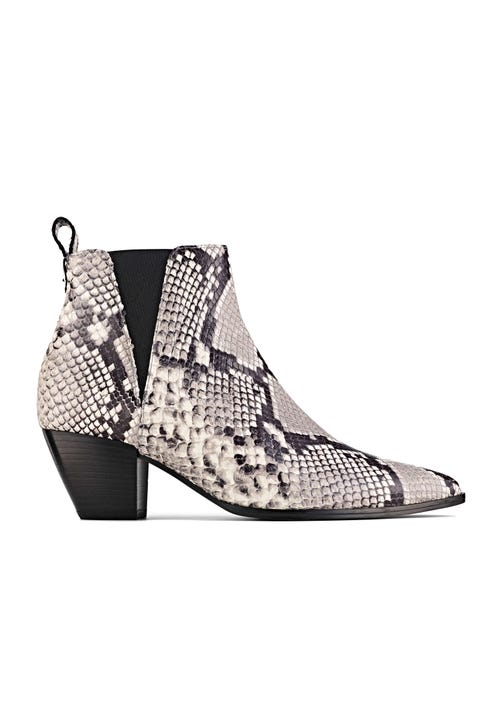 cute snakeskin booties