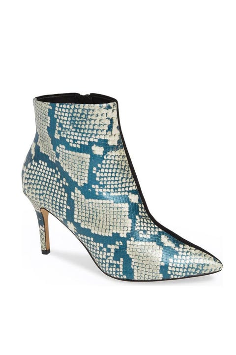 cute snakeskin booties