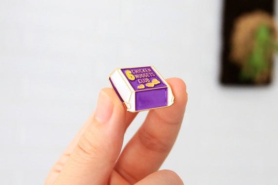 Chicken Nugget Club Enamel Pin