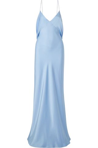 Dakota Johnson Wears a Jaw-Dropping, Custom-Embellished, Silvery Blue ...