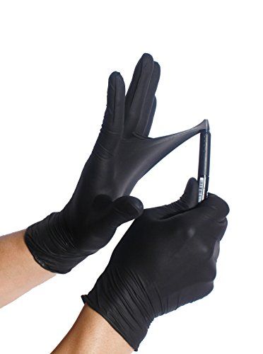 Heavy Duty Black Nitrile Gloves