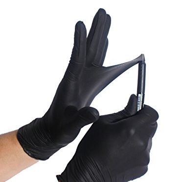 Heavy Duty Black Nitrile Gloves
