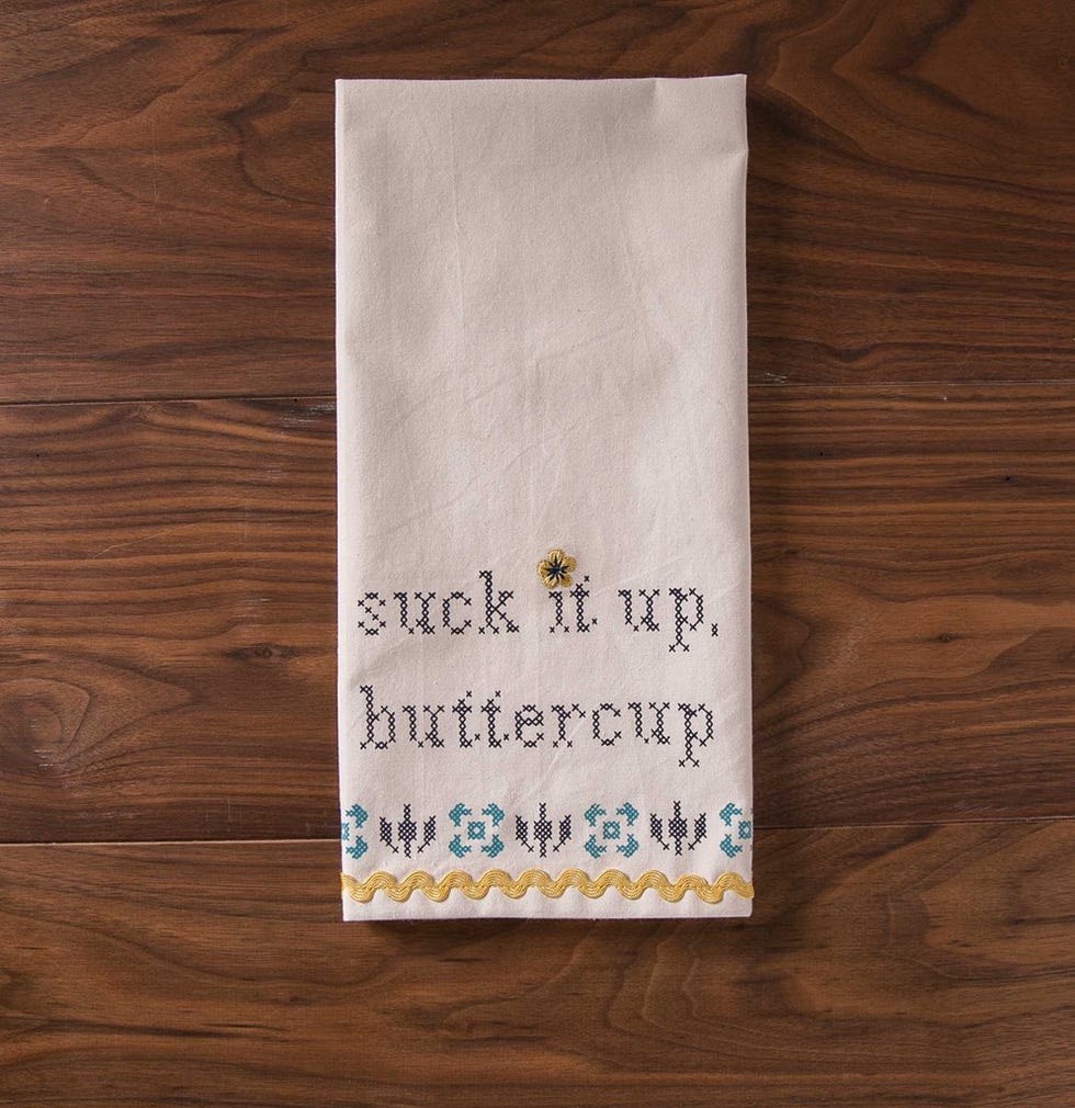 Suck It Up Buttercup Dish Towel