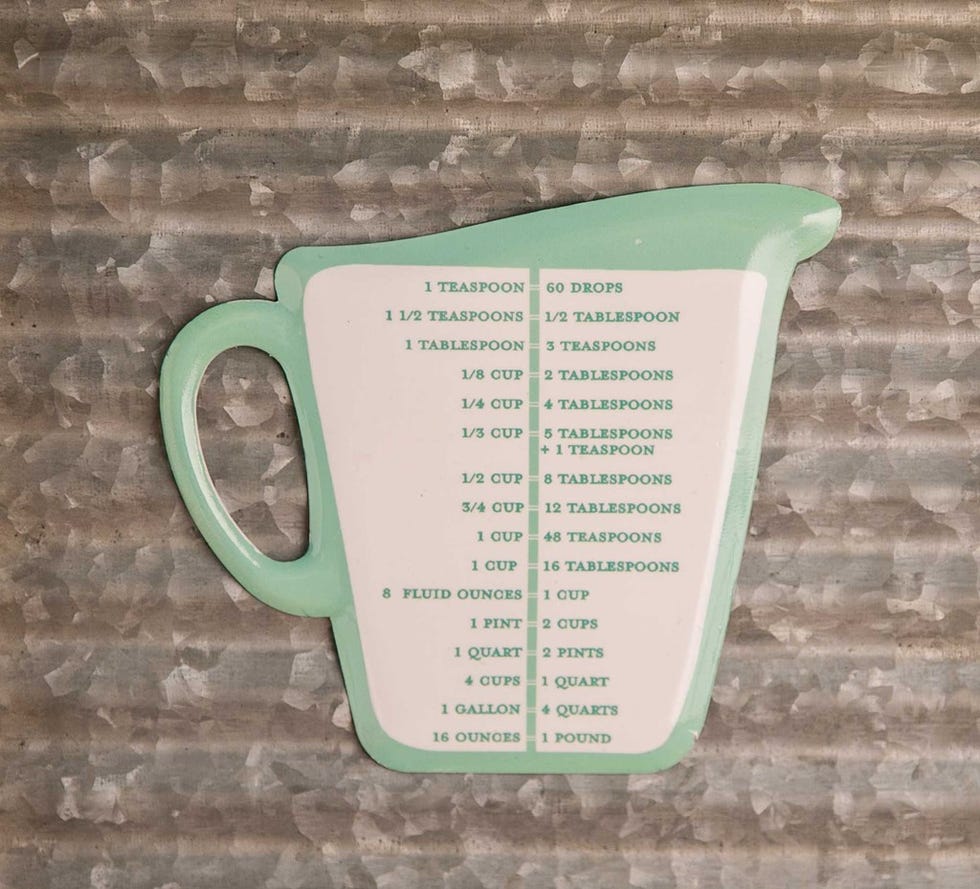 Measuring Cup Conversions Tin Magnet
