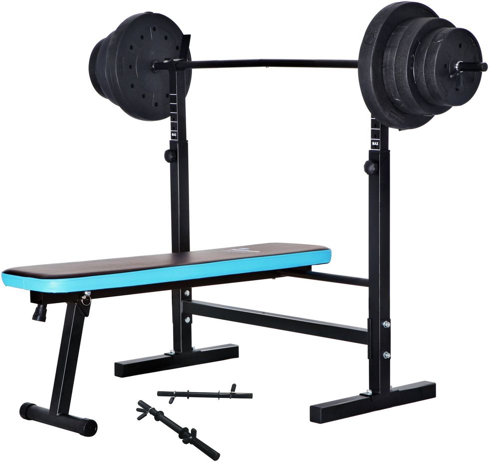 Men's Health Folding Bench with 50kg Weights