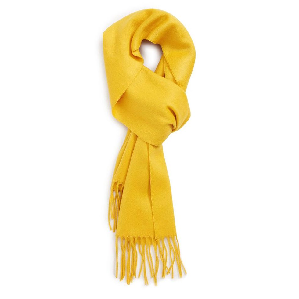 The Rail Men's Fringed Yellow Scarf