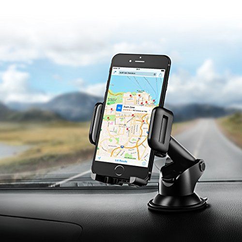 Mpow Car Phone Mount,Washable Strong Sticky Gel Pad with One-Touch Design Dashboard Car Phone Holder for iPhone X/8/8Plus/7/7Plus/6s/6Plus/5S, Galaxy S5/S6/S7/S8, Google Nexus, LG, Huawei and More