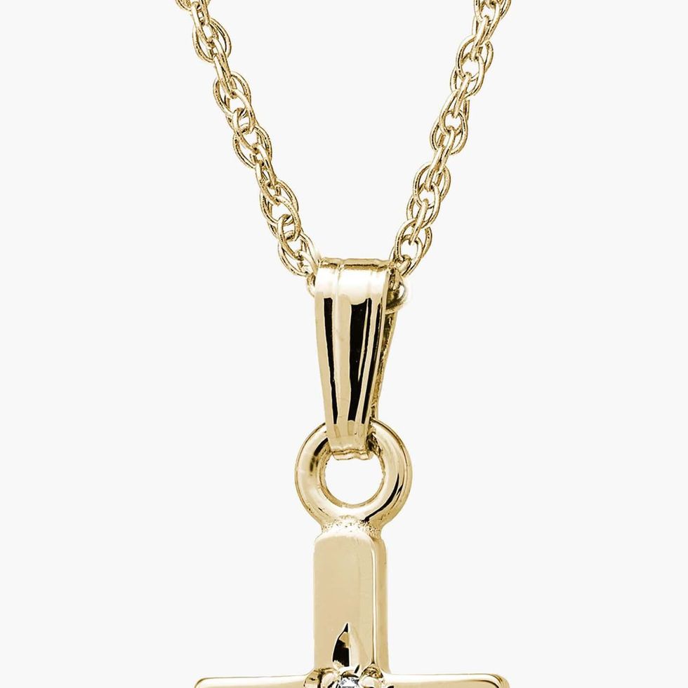 Gold & Diamond Cross Necklace 