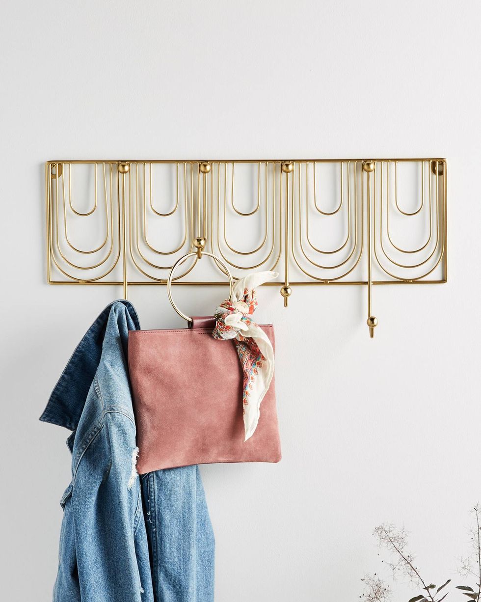 5 Pcs Leaf Hook Coat Hangers Gold Decor Wall Hooks Decorative Kids Mounted  Towel Unique for Storage Child 