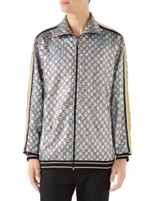 Laminated Sparkling GG Jersey Jacket