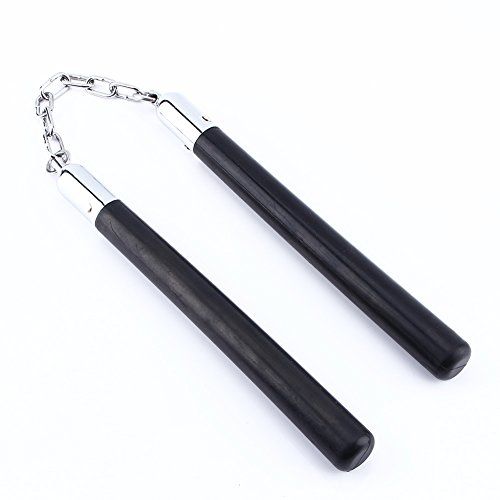 Rubber Safety Nunchucks with Steel Swivel Chain