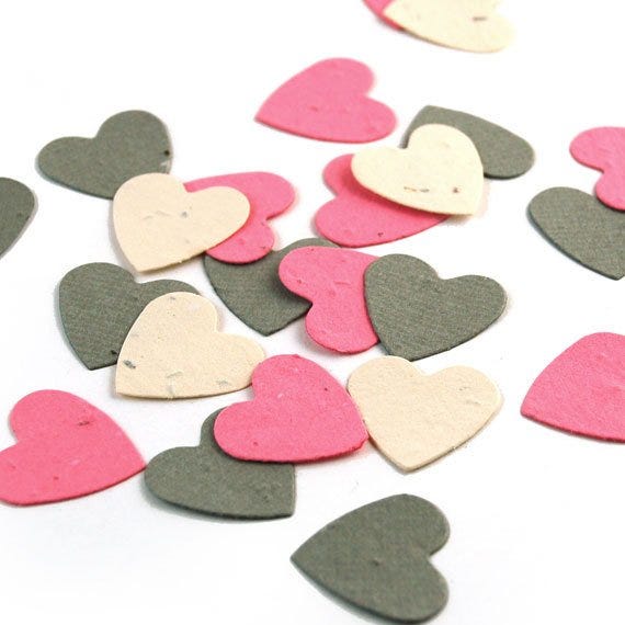 Biodegradable Seed Paper Heart Confetti (350-Count)