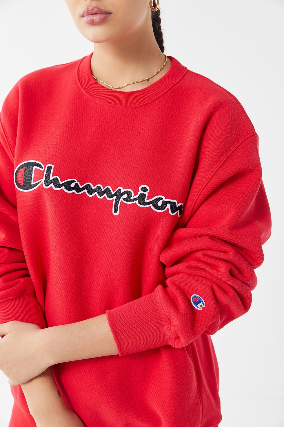Champion Chain Stitch Script Crew-Neck Sweatshirt