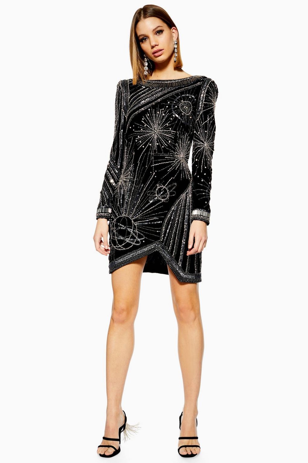 Odyssey embellished velvet store dress