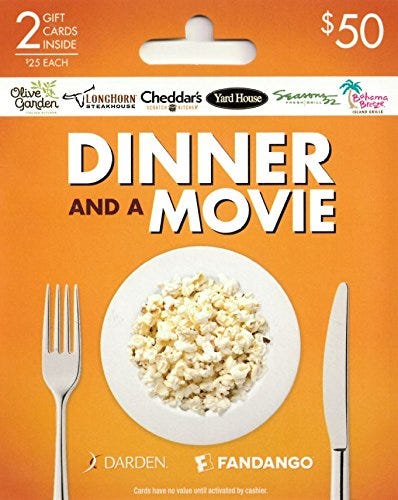 Darden-Fandango Dinner and a Movie Gift Cards