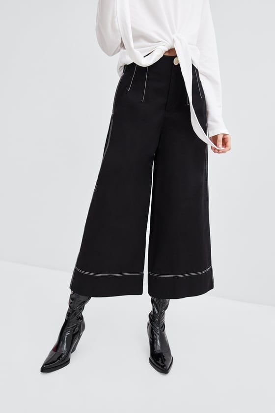 CULOTTES WITH TOPSTITCHING