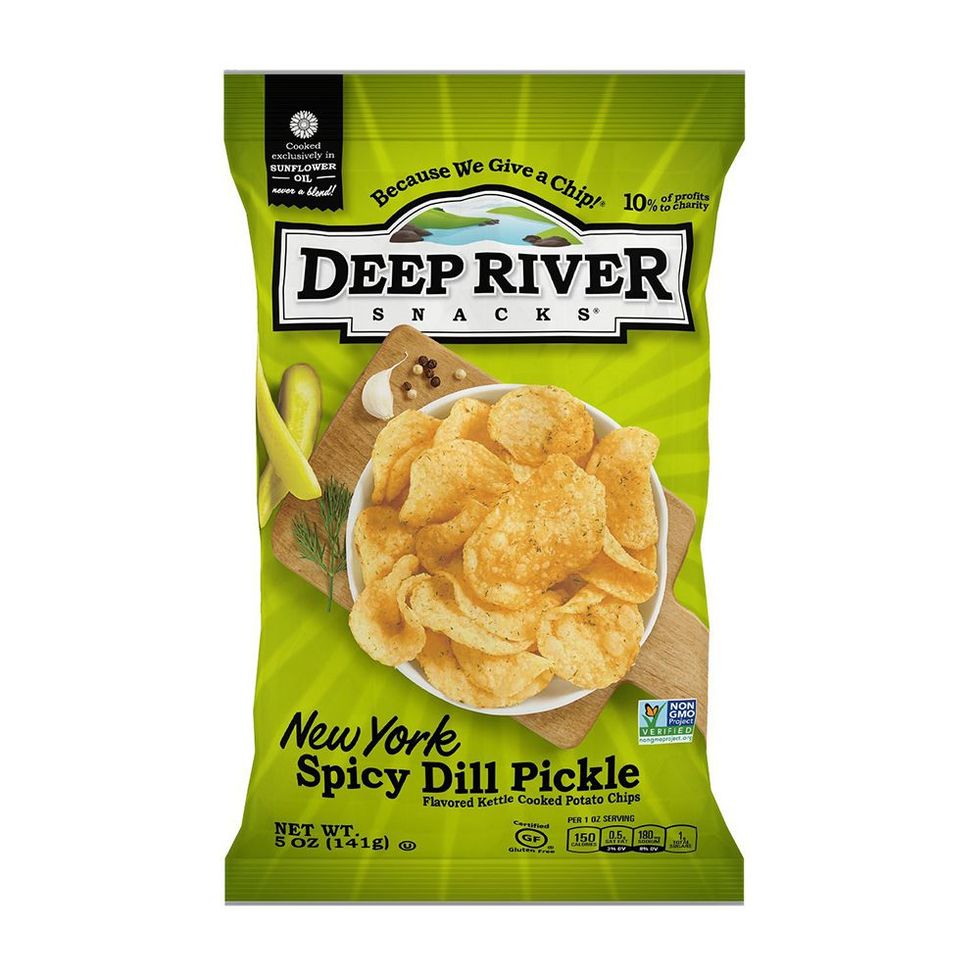 Deep River Snacks New York Spicy Dill Pickle Potato Chips (12-Pack)
