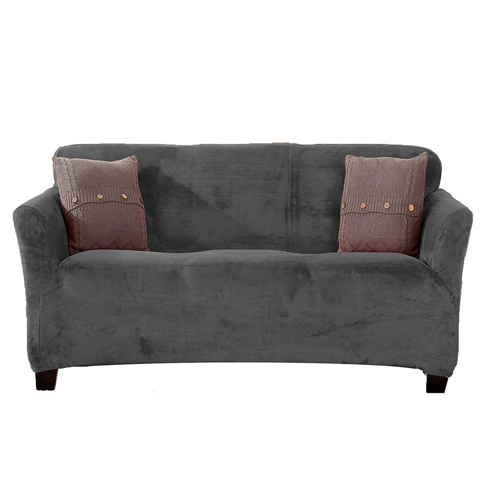 Great Bay Home Modern Velvet Plush Strapless Slipcover