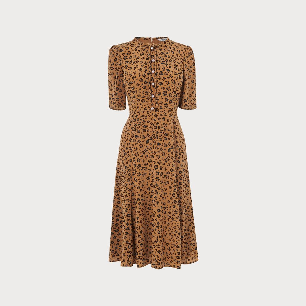 Montana Leopard Print Silk Dress