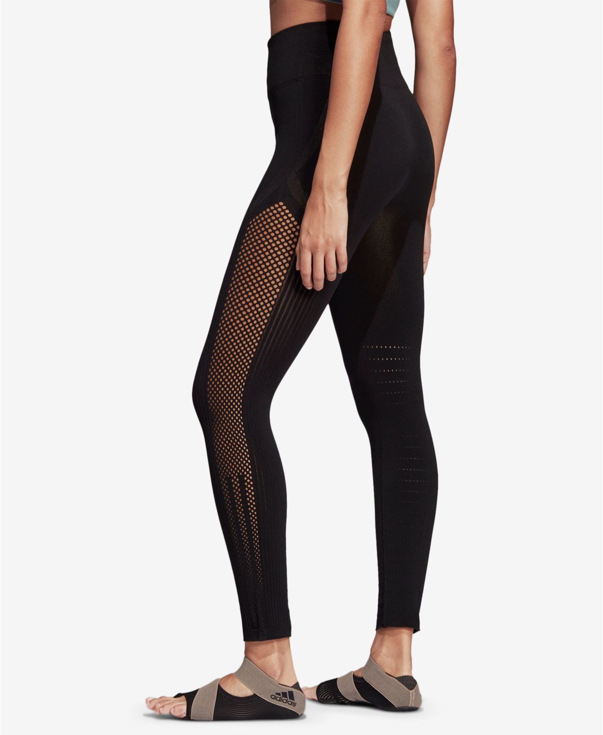 workout pants with mesh cutouts