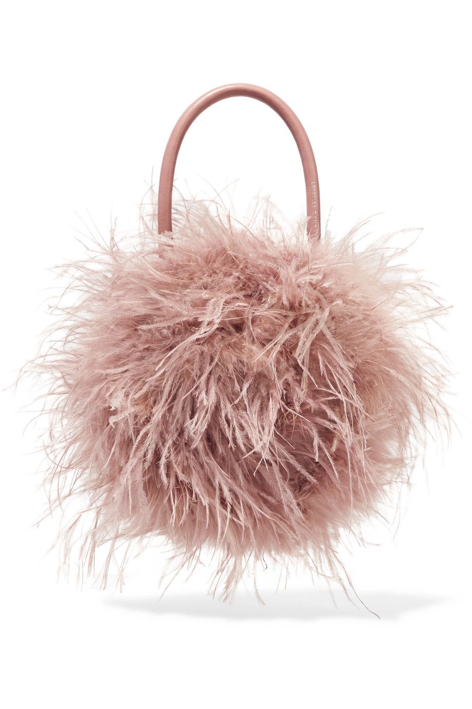 Zadie feather and leather tote