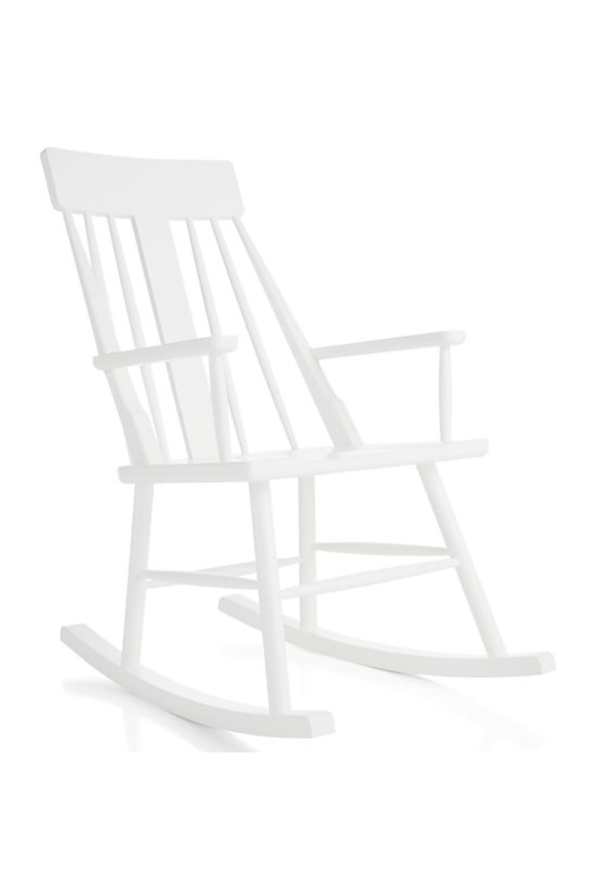 brighton midcentury white rocking chair