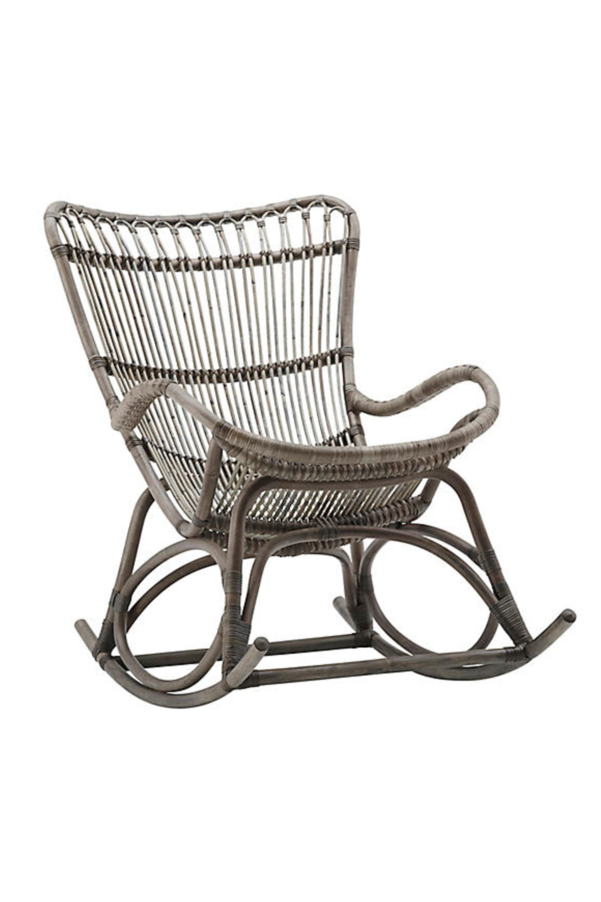 gray and white rocking chair