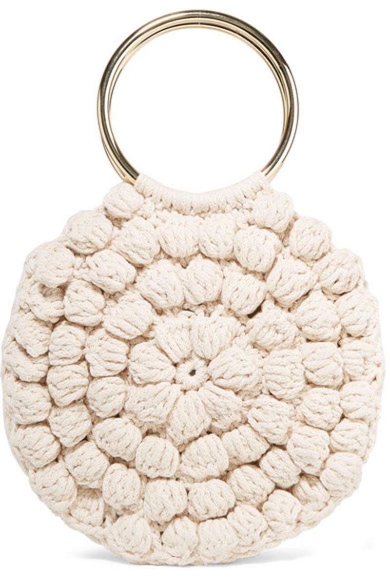 Lia crocheted cotton tote