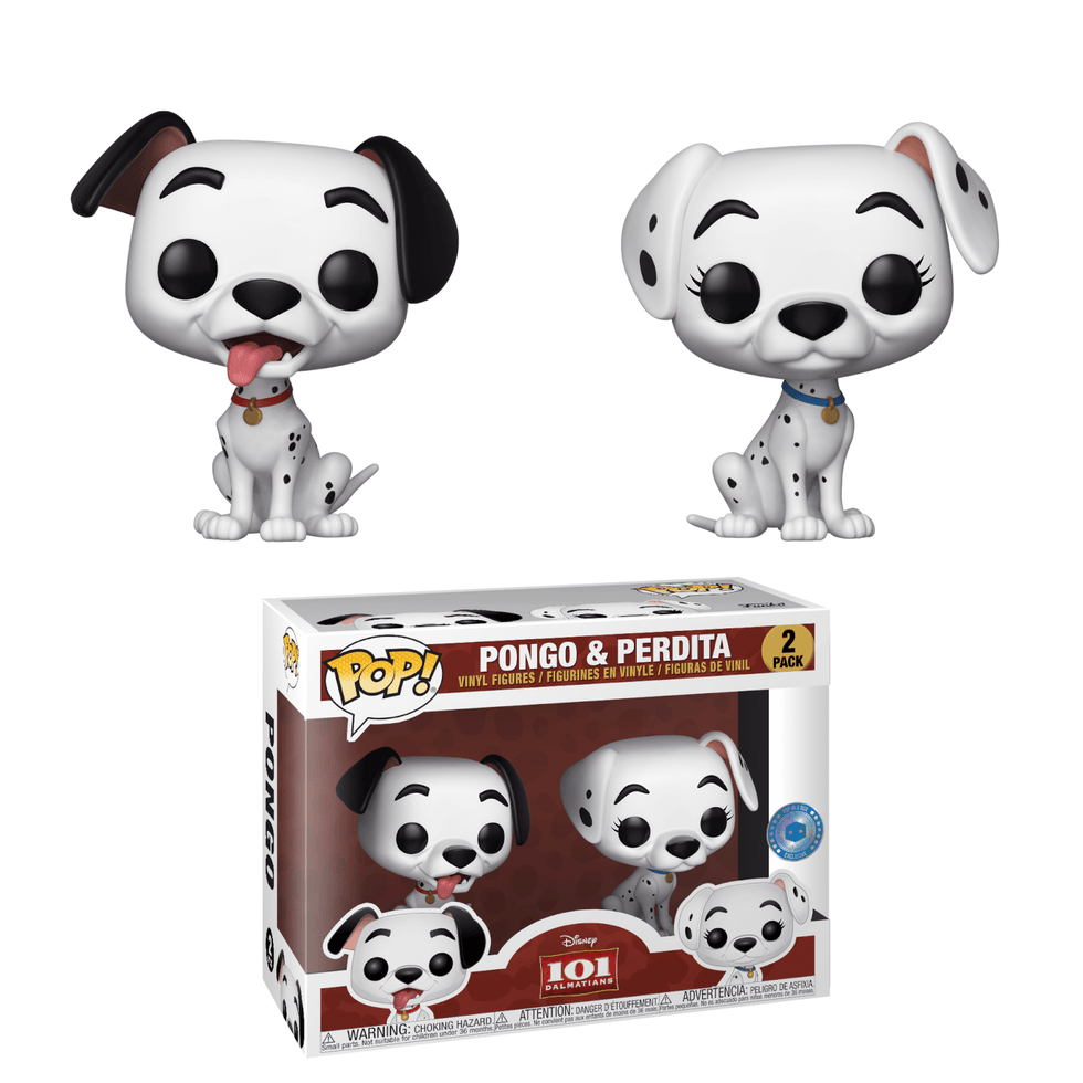 PIAB EXC Disney 101 Dalmatians Pongo & Perdita Pop! Vinyl Figures 2 Pack