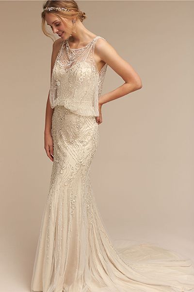 gold embellished wedding dress