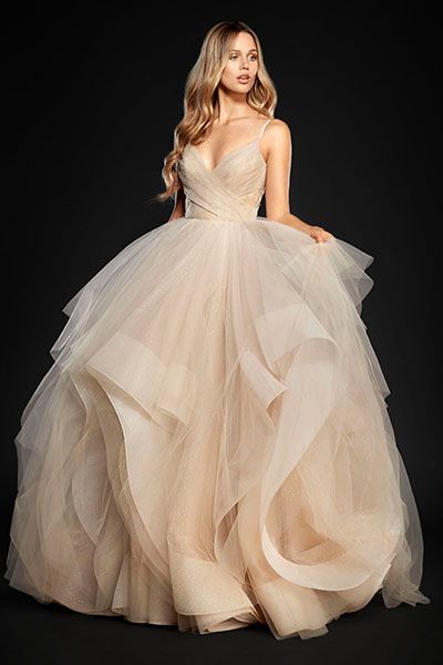 Rose Gold Lace Ball Gown Sweetheart Applique Tulle A-line Wedding Dres –  Wish Gown