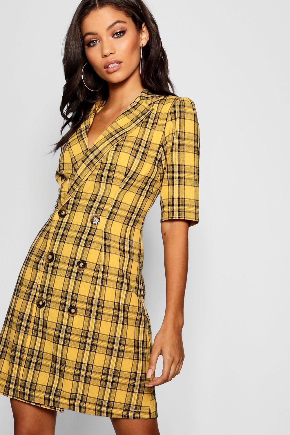 tartan blazer dress