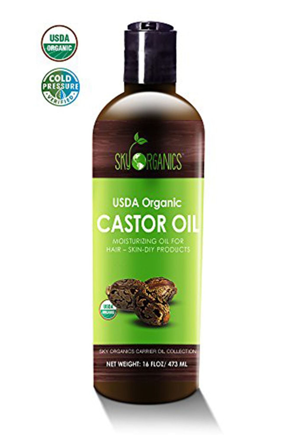 Sky Organics 100% Pure Organic Castor Oil, 16 fl oz Ingredients and Reviews