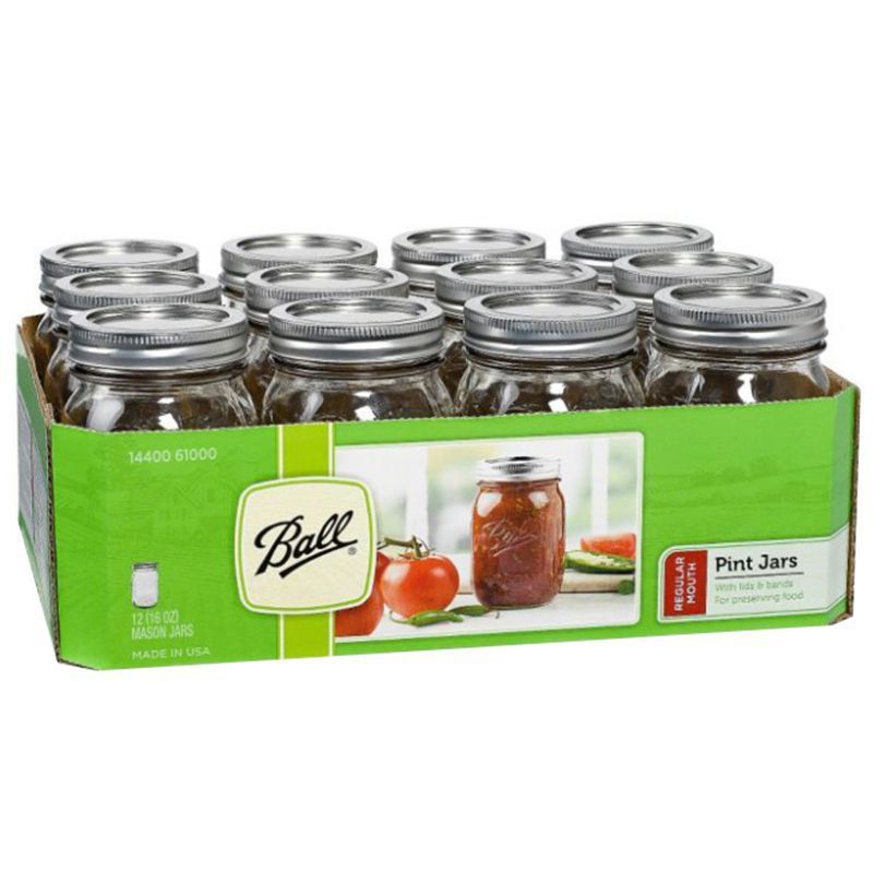 12-Pack Glass Canning Jars