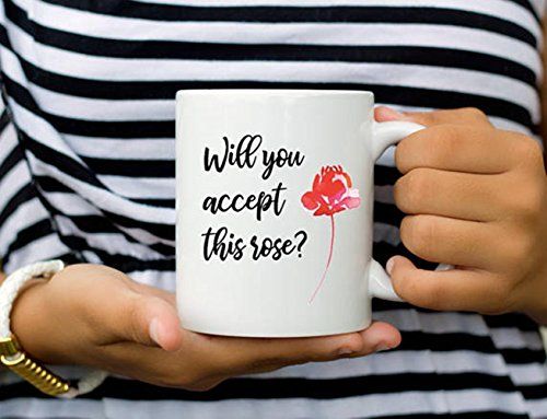 Bachelor Mug | Will You Accept This Rose | Coffee Mug | The Bachelor | Pop Culture Mug | Bachelorette | TV Show Mug | Best Friend Gift- 11oz Ceramic Coffee Mug Tea Cup White