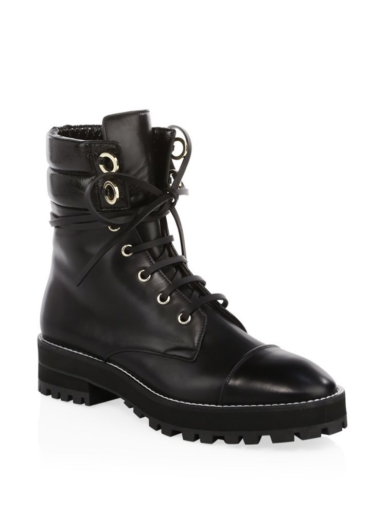 Lexy Leather Combat Boots
