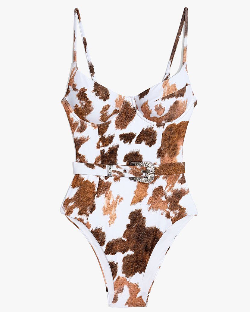 Kylie Jenners Cow Print Swimsuit Buy Kylie Jenner Cow Print One Piece 