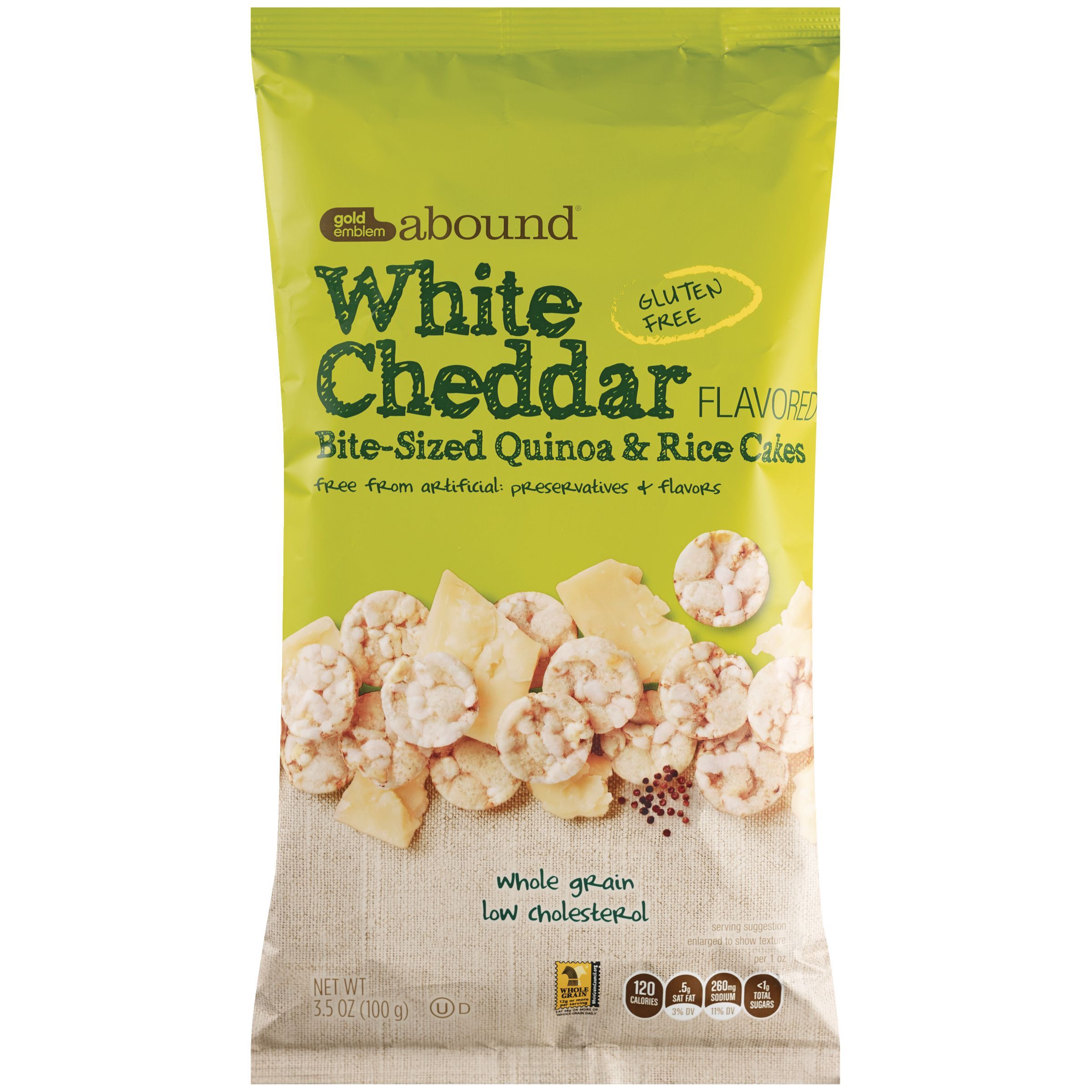 Gold Emblem Abound White Cheddar Bite-Sized Quinoa & Rice Cakes