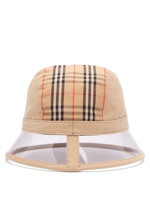 Burberry Polka Dot Check Bucket Hat