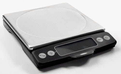 OXO Good Grips Stainless Steel Food Scale with Pull-Out Display, 11-Pound