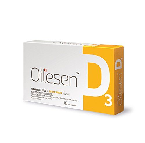 OILESEN Vitamin D3 1000, in Extra Virgin Olive Oil soft capsules (Made in Swiss)