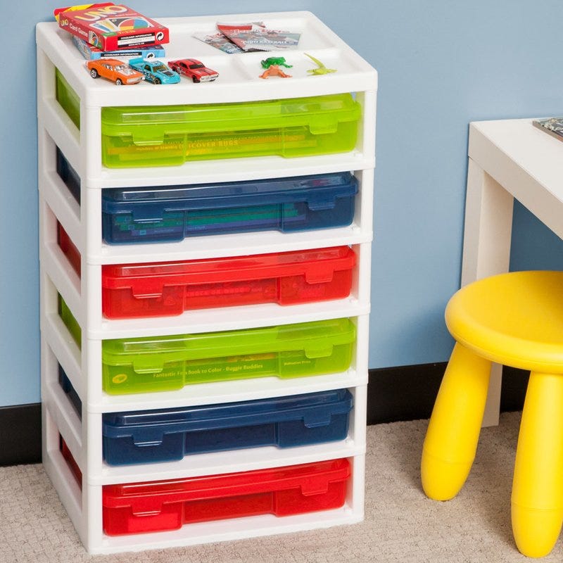 Storage Chest With Plastic Cases