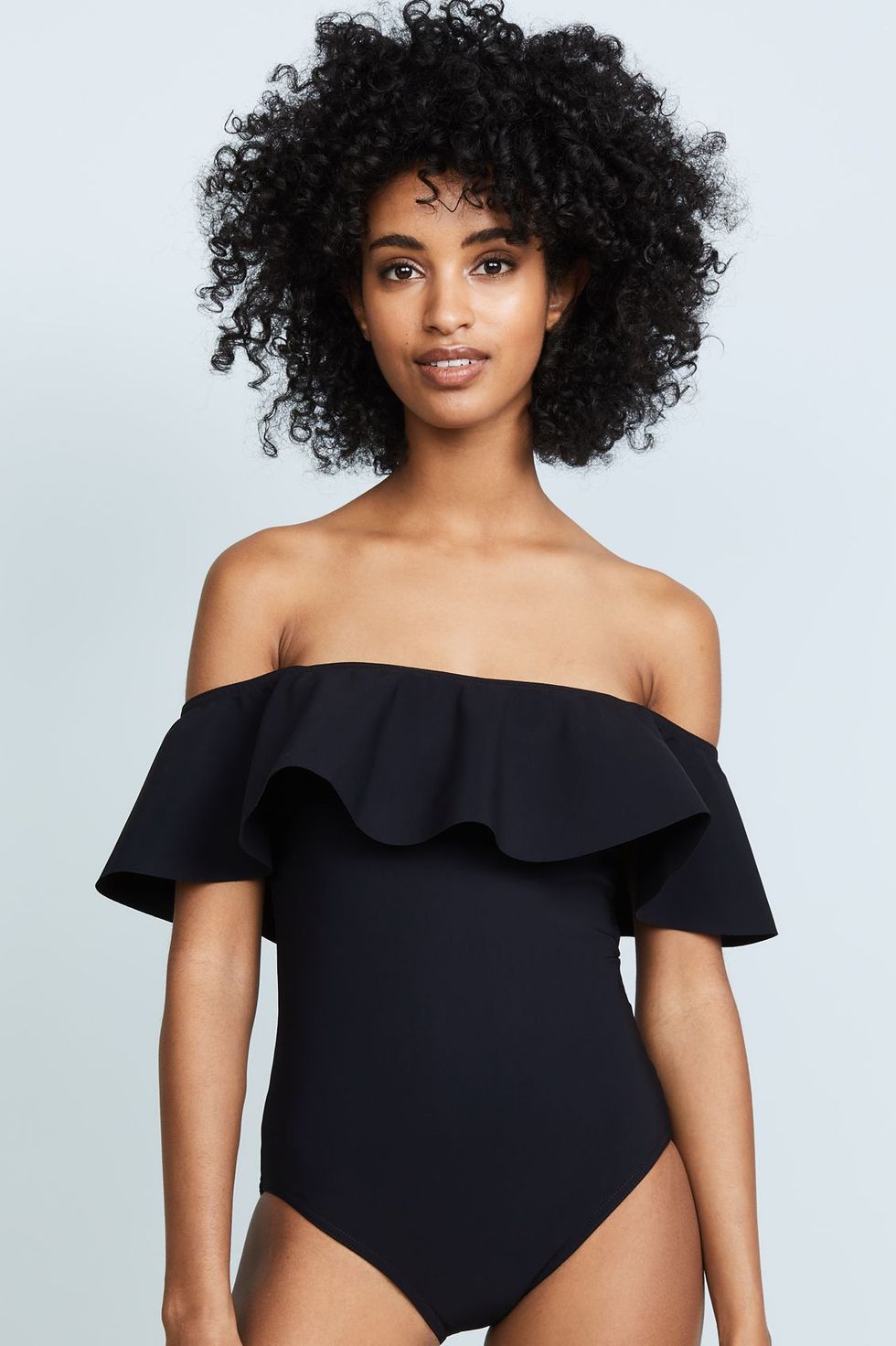 Off-Shoulder Ruffle One-Piece
