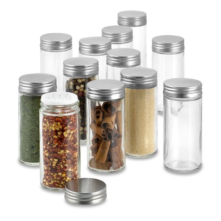 small glass containers for spices