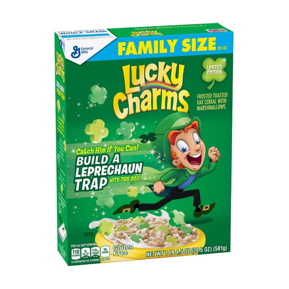 Review: St. Patrick's Day Edition Lucky Charms with Green Clovers Cereal -  Cerealously, Lucky Charms