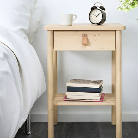 Bedside Tables, Round Bedside Table With Drawer Ikea