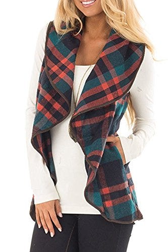 Plaid Vest